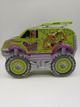 Scooby - Doo Monster Truck Mystery Machine Tin Lunch Storage Box With Tag Empty