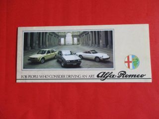 1979 Alfa Romeo Models Showroom Sales Brochure.  6 - Page Foldout Style