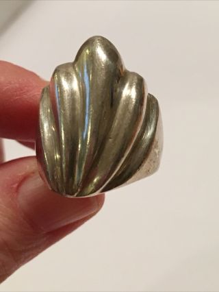 Vintage Taxco Mexico Sterling Silver 925 Modernist Ring Size 6,  17g