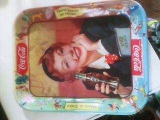 1953 Coca - Cola Menu Girl Tray