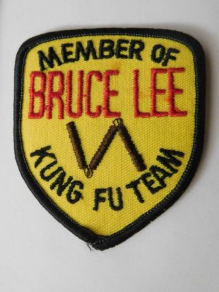 Bruce Lee Kung Fu Team Member Vintage Hat Vest Patch Badge Crest Martial Arts