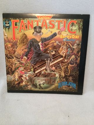 Elton John - Captain Fantastic And The Brown Dirt Cowboy Vinyl Lp Poster,  Books