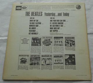 CANADA VG,  to Ex THE BEATLES Yesterday And Today 1966 1st Press STEREO LP 3