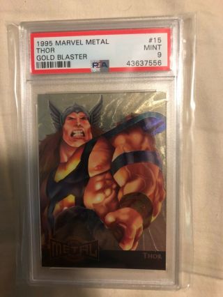 Marvel Metal 1995 Thor Gold Blaster Psa 9