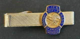 Vtg Nra Nation Rifle Association Of America Life Member Tie Clip