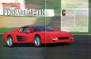 1992 Ferrari 512tr Coupe Road Test Technical Data Review Article