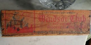 Antique Wooden Cheese Box Windsor Club Pauly&pauly Collectible