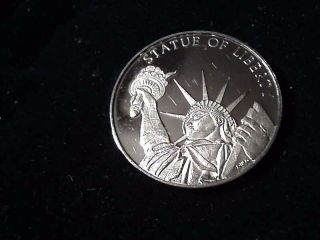 925 Sterling Silver Vintage " Chemical Bank " Statue Of Liberty Lapel Pin