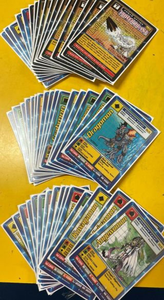 Digimon Digital Monsters Cards,  1999 Bandai,  1st Edition Complete Set,  Series 1