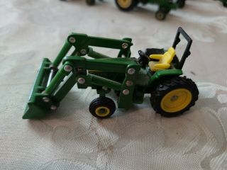 John Deere Tractor Toy With Front End Loader And Roll Bar 1881q