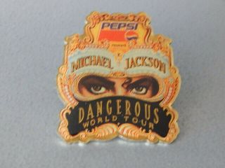 Vintage 1992 Michael Jackson Dangerous World Tour Promo Metal Lapel Pin Rare