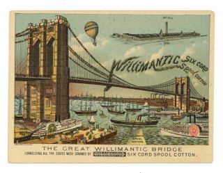 Willimantic,  Victorian Trade Card,  280,  Bridge