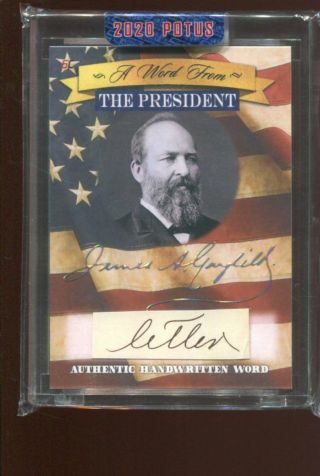 Potus A Word From The President Cut Authentic Written Word 2020 James Garfield