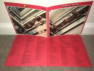 The Beatles Red Album 1962 - 1966 Lp Stereo 1973 Apple Uk 1st Press