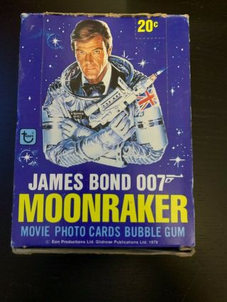1979 Topps James Bond Moonraker Wax Box 36 Packs