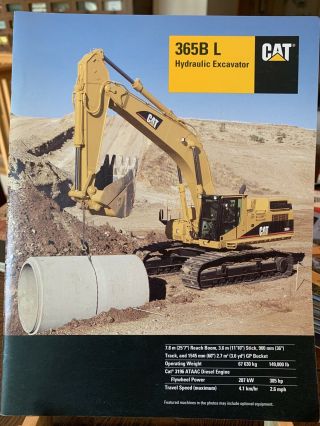 Caterpillar Dealer 365b L Hydraulic Excavator Sales Brochure