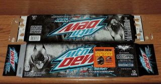 2012 Usa Mtn Dew Batman Berry Dark Knight Rises Empty 12 - Pack 12oz Can Carton