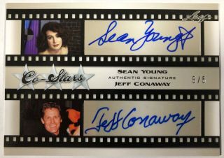 2011 Pop Century Sean Young / Jeff Conaway /5 Autograph Card Sy1/jc1