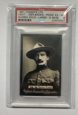 Psa 6 Baden Powell 1901 Ogden Guinea Gold Cigarette Card Founder Bs (10 - 91)