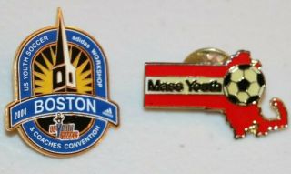 Us Youth Soccer Adidas Boston 2004 Coaches Convention Pin Nscaa Mass Soccer Pin