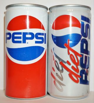 2 Pepsi Cola Soda Cans 80 