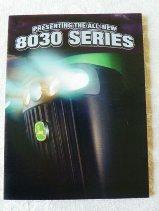 John Deere " 8030 Series " Fold Out Advertising Brochure Poster