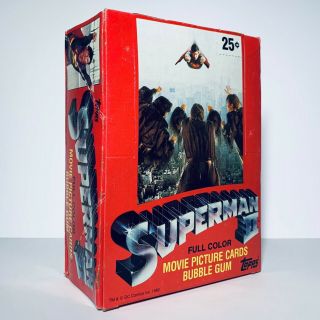 1981 Superman Ii Movie Wax Box 36 Card Packs Topps Gift Christopher Reeve 2