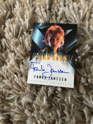 Famke Janssen X Men Authentic Signature Card 2000 Topps X Men The Movie