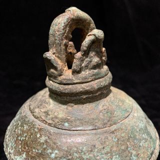 Rare Large ancient Khmer bronze bell 12th c 5