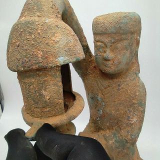 BRONZE FULL PATINA RARE ANCIENT CHINESE PIECE,  MUSEUM QUALITY.  ANTIQUITY UNKNOWN 3