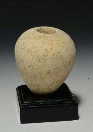 Ancient Anatolia Or Egyptian Pre Dynastic Alabaster Or Calcite Stone Mace Head