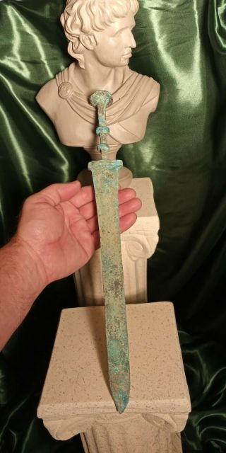 Museum Grade 2,  000 Yr Old Ancient Roman Bronze Short Sword/dagger