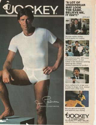 Jim Palmer Jockey White Underwear Ads 1980 - 87 A20 B Choice Of 7 Ads Hall Of Fame