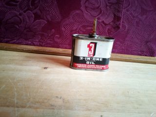 3 In One Oil Antique Vintage Tin Oil Can 1 Oz.