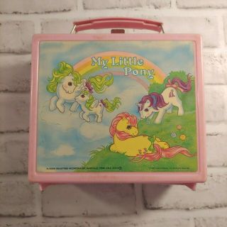 Vintage 1985 My Little Pony Hasbro Bradley Aladdin Lunch Box Pink Box Only