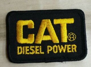 Cat Diesel Power Vintage Patch 3 " X2 " Iron Or Sew On Over 20 Years Old
