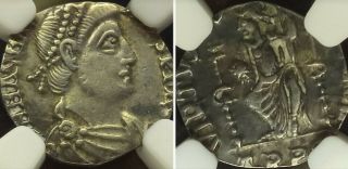 Roman Empire Magnus Maximus Ar Siliqua 383 - 388 Ad Ngc Ch Vf Roma