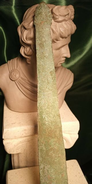 MUSEUM GRADE 1200 B.  C.  ANCIENT LURISTAN BRONZE SHORT SWORD DAGGER RAMS HEADS 5