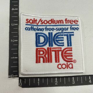 Diet Rite Cola Advertising Patch (pop Soda Drink Beverage) C09s