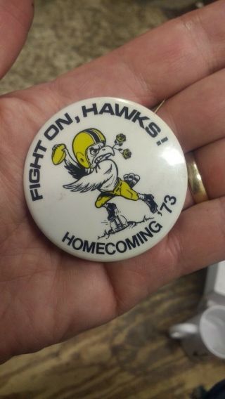 1973 Iowa Hawkeye Football Homecoming Pinback Button Herky 2