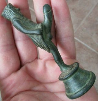 Ancient Roman Bronze Statue Phallus Phallic Fertility Symbol Amulet 150 Bc - 90 Ad