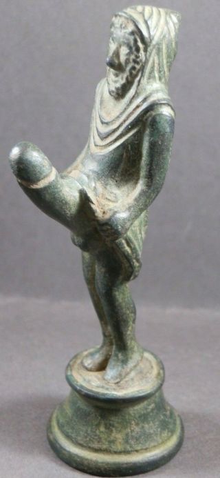 Ancient Roman Bronze Statue Phallus Phallic Fertility Symbol Amulet 150 BC - 90 AD 2