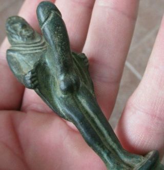 Ancient Roman Bronze Statue Phallus Phallic Fertility Symbol Amulet 150 BC - 90 AD 4