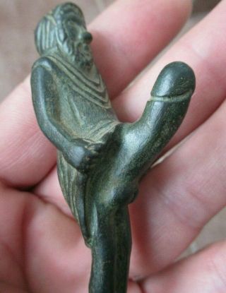 Ancient Roman Bronze Statue Phallus Phallic Fertility Symbol Amulet 150 BC - 90 AD 5