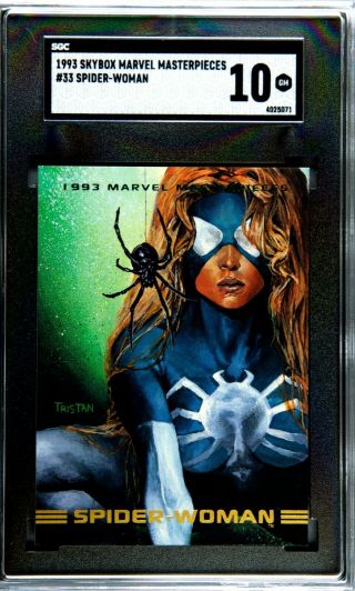 1993 Skybox Marvel Masterpieces 33 Spider - Woman Sgc 10 Gem (psa?)