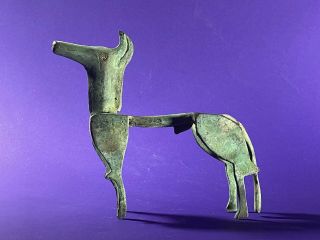 ANCIENT GREEK BRONZE GEOMETRIC HORSE WITH DISPLAYED PHALLUS CIRCA 800BCE 3