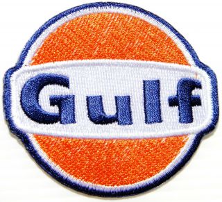 Patch Iron On For Gulf Oil Vintage Motor Gasoline Pump Garage T Shirt Vest Sign