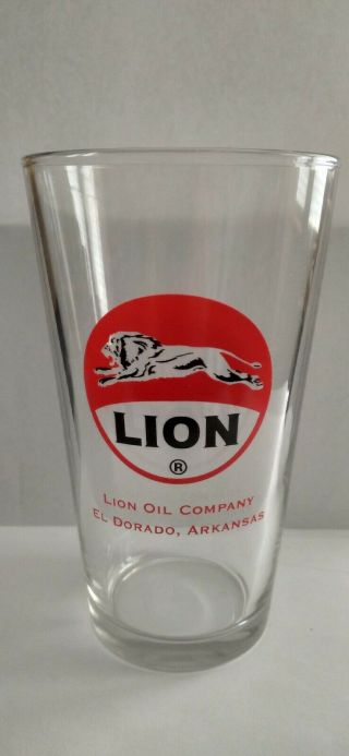 Lion Oil Company Drinking Glass El Dorado Arkansas Oil And Gas