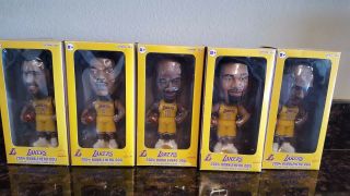 Carls Jr.  2004 Los Angeles Lakers Bobblehead Malone,  Payton,  George,  Fox,  Fisher