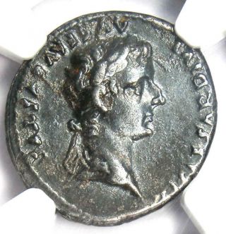 Ancient Roman Tiberius Ar Denarius Silver Coin 14 - 37 Ad.  Certified Ngc Choice Xf